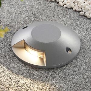 Lucande LED podni reflektor Jeffrey, srebrni, 1 svjetlosni izlaz, Sivo, Metal