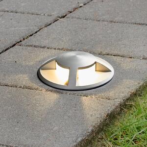 Lucande Anina LED ugradbeni podni reflektor od aluminija, Sivo, Metal