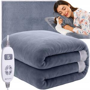 85w električna periva grijaća deka 180x130cm sivo-bijela