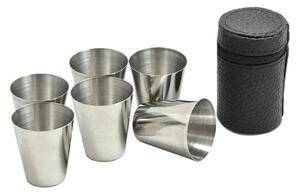 Set od 6 inox prijenosnih čaša 30ml + vrećica