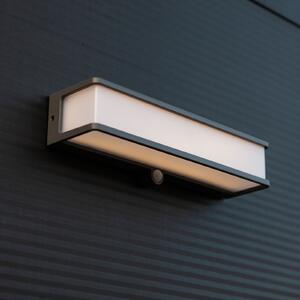 LED solarna zidna svjetiljka Doblo sa senzorom širine 35cm