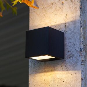 LED vanjska zidna svjetiljka Gemini mat crna širina 8,8cm