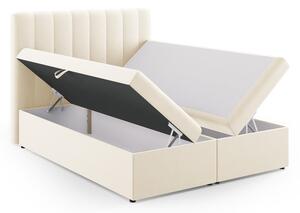 Bež boxspring krevet s prostorom za pohranu 160x200 cm Gina – Milo Casa