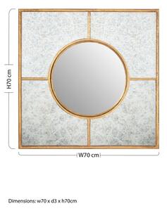 Zidno ogledalo 70x70 cm Zariah – Premier Housewares