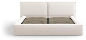 Bež tapecirani bračni krevet s prostorom za pohranu s podnicom 200x200 cm Arendal – Cosmopolitan Design