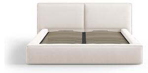 Bež tapecirani bračni krevet s prostorom za pohranu s podnicom 180x200 cm Arendal – Cosmopolitan Design