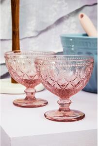 Ružičaste staklene zdjelice u setu 2 kom 250 ml Fleur – Premier Housewares