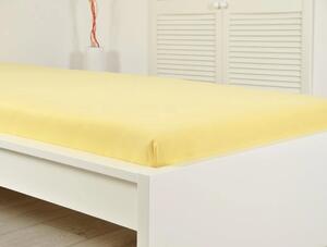 Jersey plahta ALVORA 90x200 cm svijetlo žute