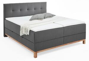 Tamno sivi boxspring krevet s prostorom za pohranu 180x200 cm Catania - Meise Möbel