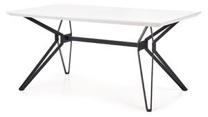 Stol Houston 466, Sjajno bijela, Crna, 76x90cm