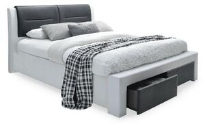 Krevet Houston 1580, Crna, Bijela, 99x172cm