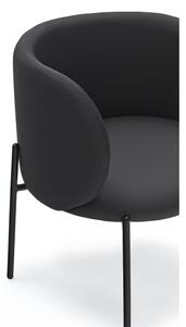 Crna fotelja od imitacije kože Mogi - Teulat