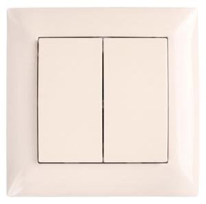 Dvostruki Prekidač s Okvirom OSTE JNH007-W BEIGE