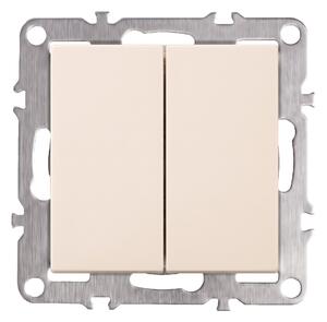 Dvostruki Prekidač OSTE JNH007-W BEIGE