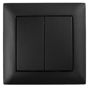 Dvostruki Prekidač s Okvirom OSTE JNH007-W BLACK