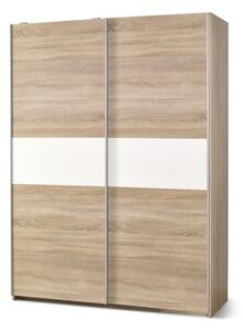 Ormar Cirveso 110, Sonoma hrast, Sjajno bijela, 210x153x58cm
