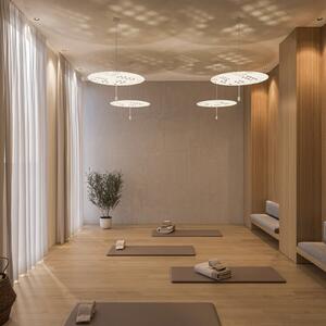 Wever & Ducré Lighting WEVER & DUCRÉ Shedda LED viseća svjetiljka, Ø 70 cm, Živi jednostavno, 2700, prigušiva, Bež, Dnevni boravak/blagovaonica, Aluminij