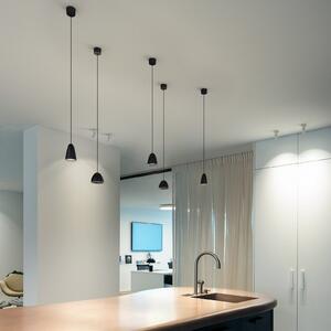 Wever & Ducré Lighting WEVER & DUCRÉ Cozy Zone 1.0 LED viseća svjetiljka, crna, 2.700 K, Crno, Dnevni boravak/blagovaonica, Aluminij