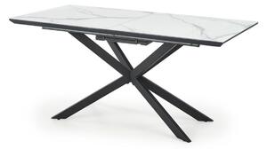 Stol Houston 1378, Bijeli mramor, Crna, 76x90cm