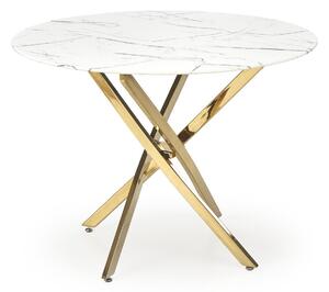 Stol Houston 1538, Bijeli mramor, Zlatno, 75cm