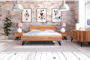 Black Friday - Bračni krevet od hrastovog drveta 200x200 cm Golo 2 - The Beds