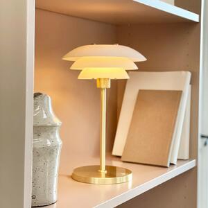 Dyberg Larsen LED punjiva stolna lampa DL20, visina 30 cm, staklo, prigušiva, Zlato / mjed, Dnevni boravak/blagovaonica, Metal
