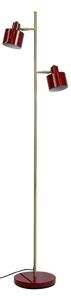 Dyberg Larsen podna lampa Ocean, tamnocrvena, 160 cm, 2 žarulje., Crvena, Dnevni boravak/blagovaonica, Metal