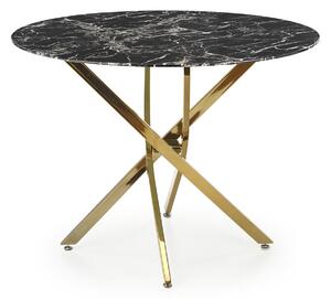 Stol Houston 1538, Crni mramor, Zlatno, 75cm
