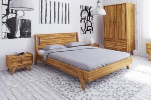 Bračni krevet od hrastovog drveta 200x200 cm Retro 2 - The Beds