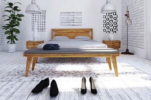 Bračni krevet od hrastovog drveta 200x200 cm Retro 2 - The Beds