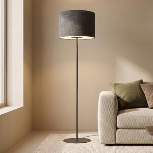 Nowodvorski Lighting Podna lampa Amarela, crna melanž, tekstil, E27, Crno, Dnevni boravak/blagovaonica, Tkanina / tekstil