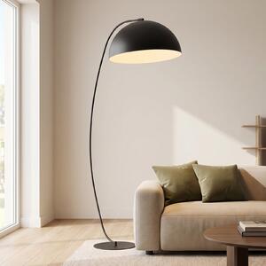 EMIBIG LIGHTING Arcos podna lampa, crna, visina 150 cm, metalna, Crno, Dnevni boravak/blagovaonica, Metal