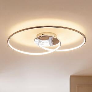 Lindby LED stropna svjetiljka Joline, Ø 74 cm, boja krom, metal, Metalik, Dnevni boravak/blagovaonica, Metal