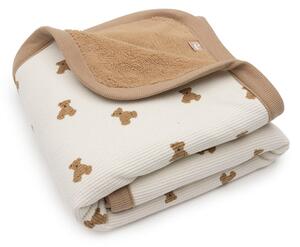 Jollein dekica Cradle Mini Teddy Bear 75x100 cm - Little Waffle/Fluffy