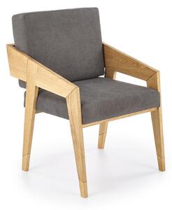 Fotelja Houston 1693, Tamno sivo, Hrast, 90x61x67cm