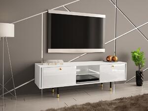 TV stol Merced C100Sjajno bijela, Bijela, 160x53x40cm