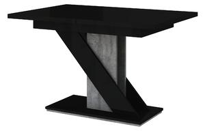 Zondo Blagovaonski stol Mevenis (crni sjaj + kamen) (za 4 do 6 osoba). 1055215