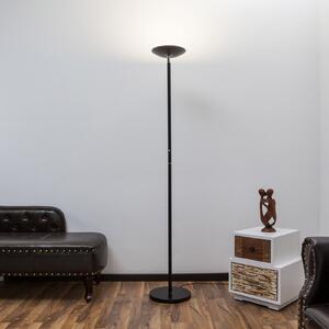 Lindby Malea LED podna lampa, crna, metal, prigušiva, 180 cm, prigušiva, Crno, Dnevni boravak/blagovaonica, Metal