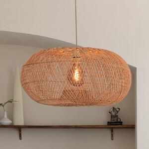 Good & Mojo GOOD MOJO viseća lampa Arizona, prirodna, Ø 70 cm, ratan, E27, prigušiva, Drvo, Dnevni boravak/blagovaonica, Drvo