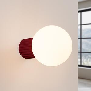 SOLLUX LIGHTING ORBI zidna svjetiljka, tamnocrvena, staklo/metal, Ø 12 cm, IP44, G9, prigušiva, Crvena, kupaonica, Aluminij, Metak