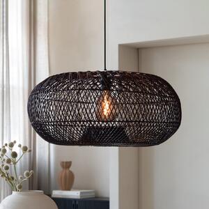 Good & Mojo GOOD MOJO viseća lampa Arizona, crvena, Ø 70 cm, ratan, E27, prigušiva, Crvena, Dnevni boravak/blagovaonica, Drvo