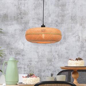 Good & Mojo GOOD MOJO viseća lampa Palawan, prirodna, Ø 40 cm, bambus, E27, prigušiva, Drvo, Dnevni boravak/blagovaonica, Bambus