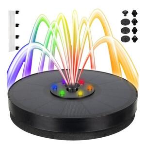 LED RGB solarna plutajuća vrtna fontana - pumpa za ribnjak