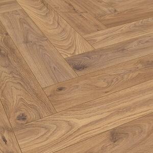 LOGOCLIC Vinto Laminat Herringbone Oberon (Rustikalni pod, 630 x 126 x 8 mm) + BAUHAUS jamstvo 20 godina