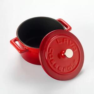 Lava lijevano željezni lonac, 10 cm – crveni