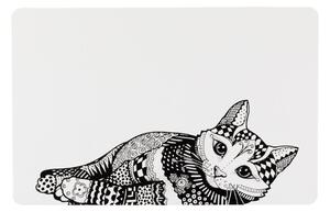 Trixie podloga za posude za mačke crno-bijela, 44x28 cm