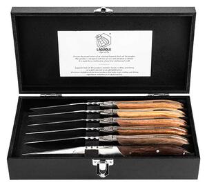 Laguiole LUXURY LINE set noževa za odreske - Mixed wood (6 kom)
