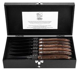 Laguiole LUXURY LINE Set noževa za odreske - Wenge Black (6 komada)