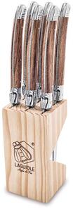 Laguiole PREMIUM LINE Set noževa za odreske s postoljem - Wood (6 komada)