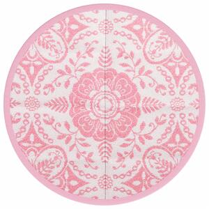 VidaXL Vanjski tepih ružičasti Ø 200 cm PP
